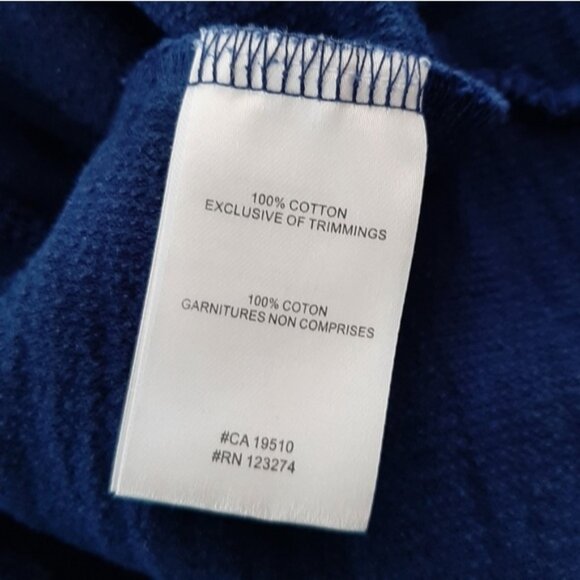 LOLE Mabley Boxy Sweatshirt Split Back Crewneck Textured Top Navy Blue Sz M - Picture 13 of 13